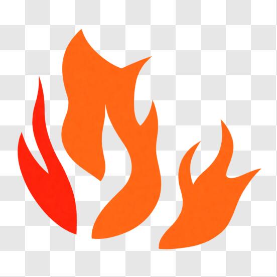 Chama de desenho animado símbolo de queimadura ícone de fogo