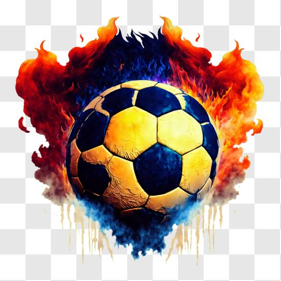 Descarga Balón de Fútbol en Llamas - Representación Artística del