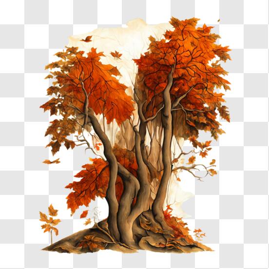 Autumn Tree Drawing Stock Illustration - Download Image Now - Autumn,  Branch - Plant Part, Brown - iStock