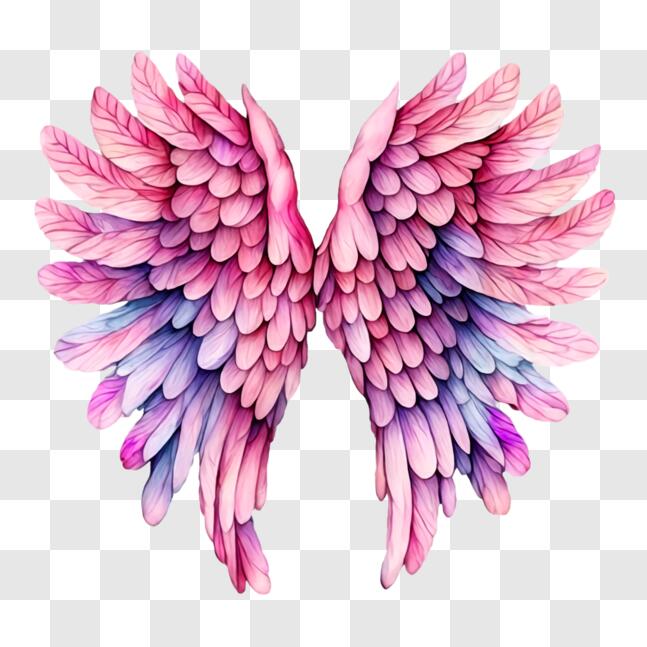 Download Beautiful Angel Wings Wall Art PNG Online - Creative Fabrica