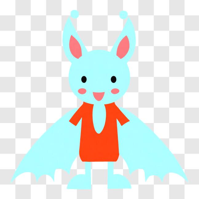 Download Cartoon Bat Wearing Halloween Costume PNG Online Creative