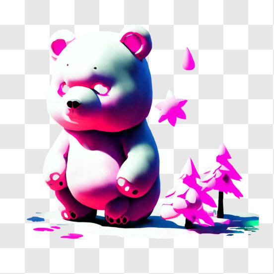 Download Happy Teddy Bear in a Natural Setting PNG Online