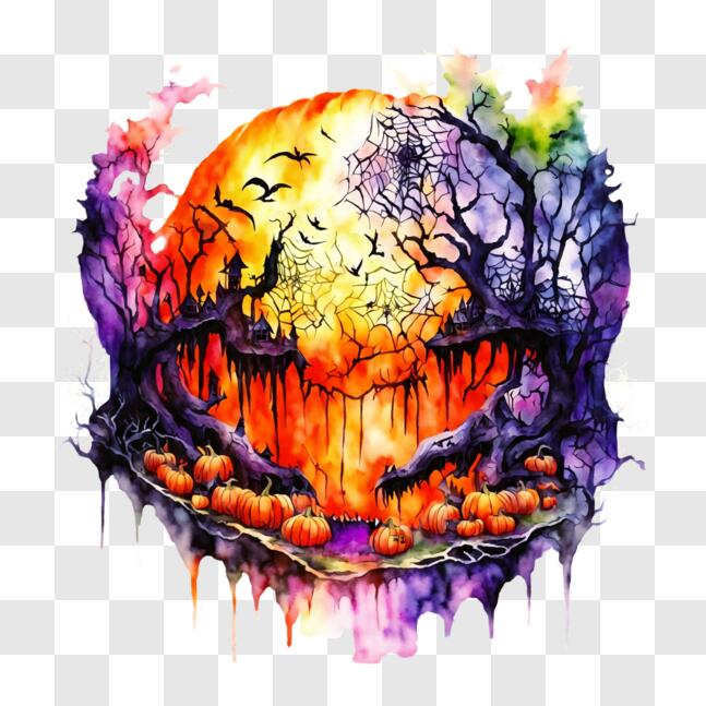 Impressão em tela, arte de parede, desenho de Halloween Boo Ghost