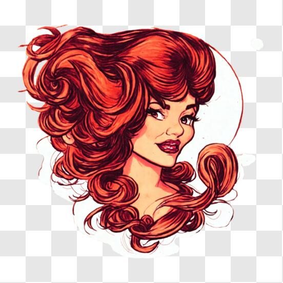 Desenho de Emoji de barba de mulher para colorir