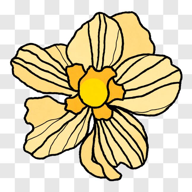 Download Yellow Flower Illustration PNG Online - Creative Fabrica