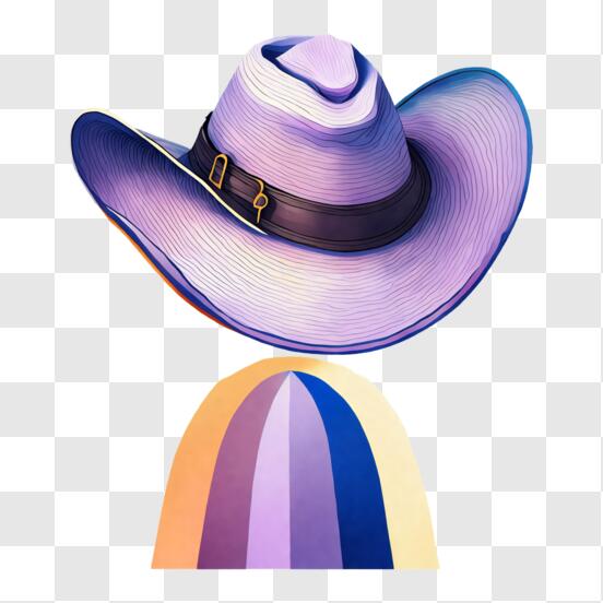 Scarica Cappello da cowboy colorato su un ombrello PNG Online - Creative  Fabrica