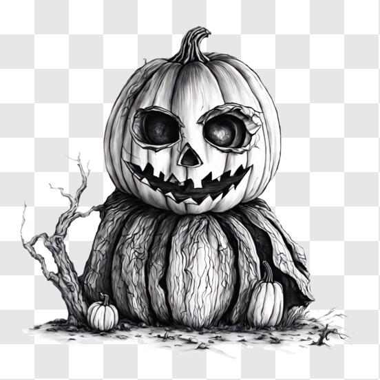 Desenho para colorir de Jack O Lantern de Halloween · Creative Fabrica