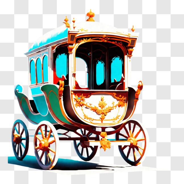 Download Luxurious HorseDrawn Carriage for Transportation PNG Online Creative Fabrica