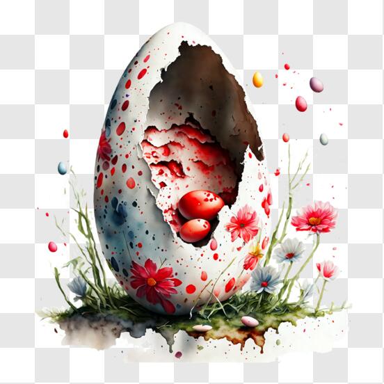 Easter Bunny Easter egg Illustration, Easter eggs, holidays, broken Egg png