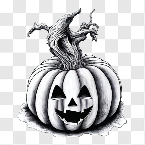 Scarica Disegno di zucca capovolta per Halloween PNG Online - Creative  Fabrica