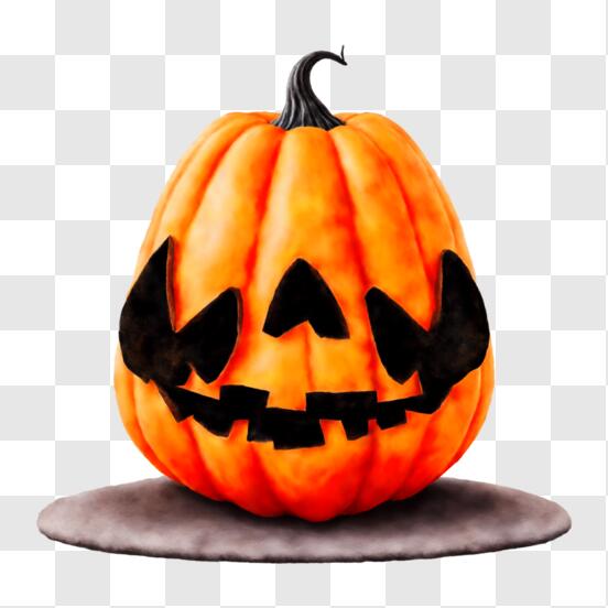 Imagem assustadora de Halloween de uma Jack-o-lantern com uma cara