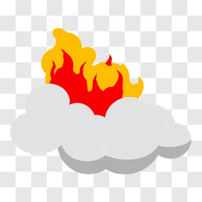 Download Cloud with Flames - Fire Effects Illustration PNG Online ...