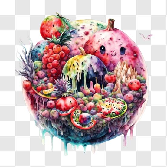 JOGO Descubra a Fruta DESENHO de Pintar, Colorir Frutas
