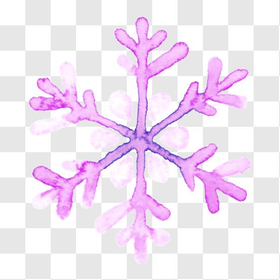 clipart de flocon de neige violet