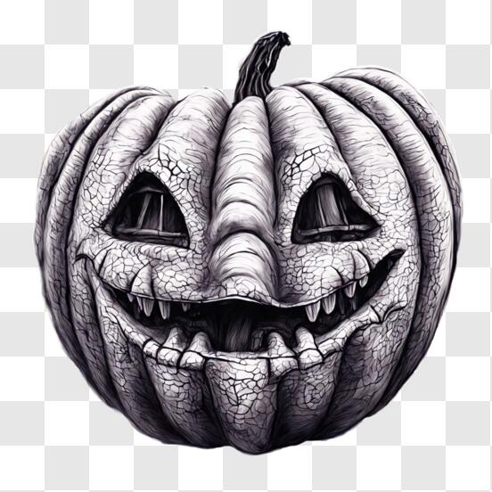 Scarica Disegno di zucca di Halloween spaventoso PNG Online - Creative  Fabrica