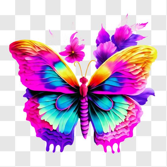 Descarga Mariposa colorida con alas vibrantes PNG En Línea - Creative  Fabrica