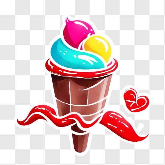 Download Ice Cream, Sundae Cone, Cartoon Ice Cream. Royalty-Free