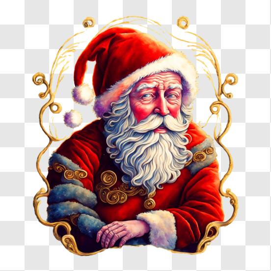 Download Santa Claus Celebrating Christmas in the Clouds PNG Online -  Creative Fabrica