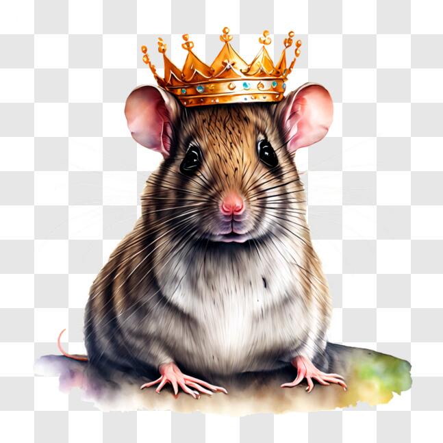 King of a rat in royal robe and crown on throne. AI generative illustration  22972663 Stock Photo at Vecteezy