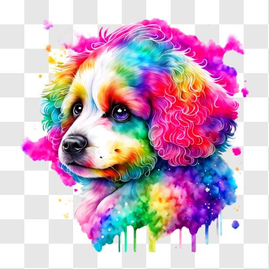 Download Colorful Dog Wall Art and Posters PNG Online - Creative Fabrica