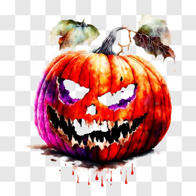 Troll Face Pumpkin Halloween Ai Art Print Creepy (Download Now) 