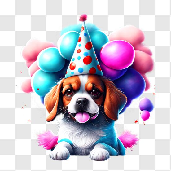 Baixe Bolo de Aniversário Colorido com Balões PNG - Creative Fabrica