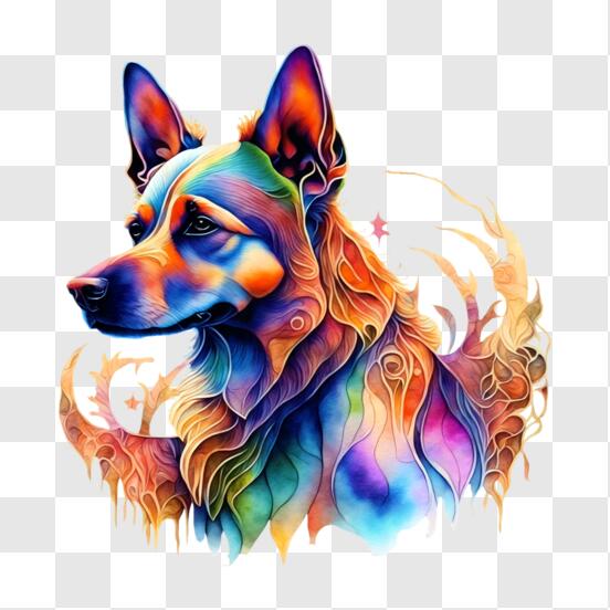 Desenho Para Colorir cachorro - pastor inglês - Imagens Grátis