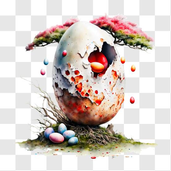 Decorazioni su uova di Pasqua, immagini da colorare
