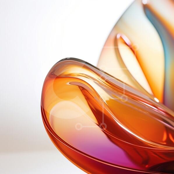 Colorful Glass Art Vase or Bowl stock photo Creative Fabrica