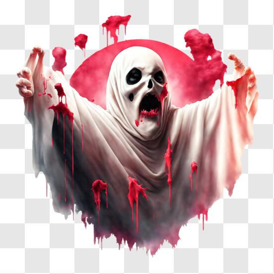 Baixe Imagem assustadora de fantasma de Halloween para celebrações assustadoras  PNG - Creative Fabrica