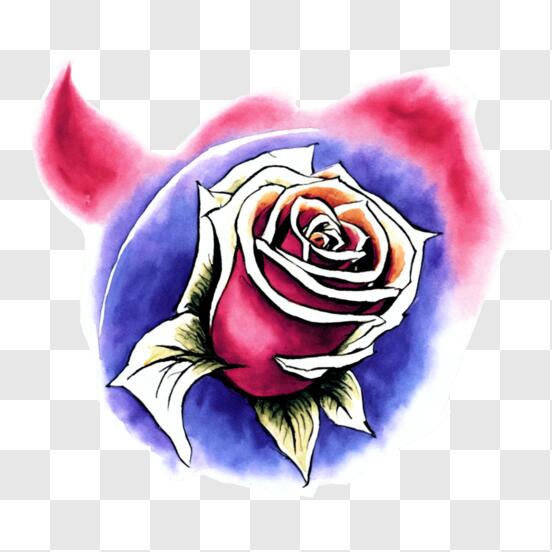 Watercolor rose on foot - Fishink Tattoo