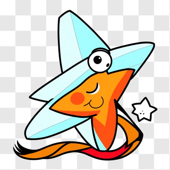 Télécharger Personnage de dessin animé coloré avec chapeau et baguette  magique en forme d'étoile PNG En Ligne - Creative Fabrica