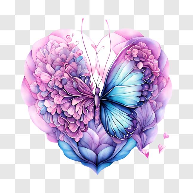 Airbrush Heart & Butterfly