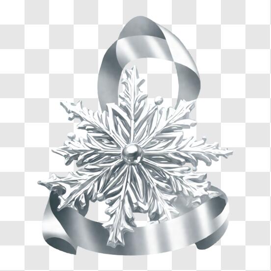 Silver Snowflake transparent PNG - StickPNG