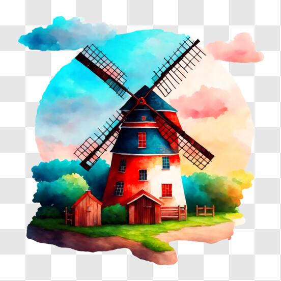 Foto abstrata dentro de um velho moinho de vento