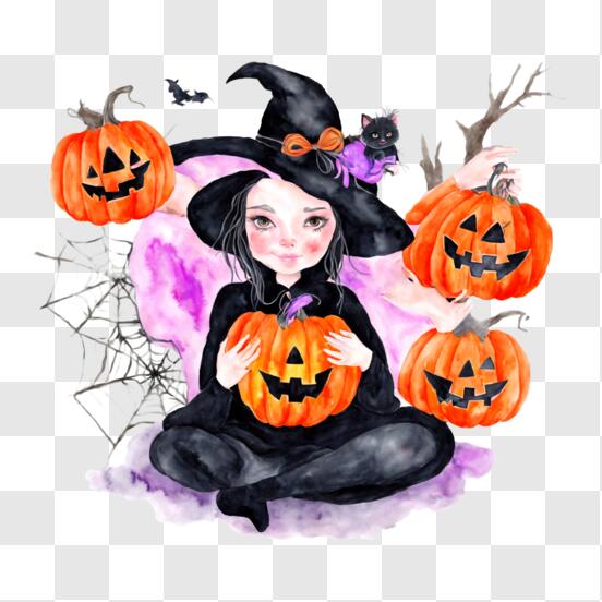 Unicórnio Fofo Em Livro De Terno De Bruxas Halloween Ilustração do