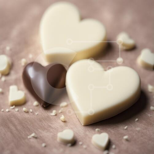 Cioccolatini a forma di cuore - Dolci per San Valentino foto stock