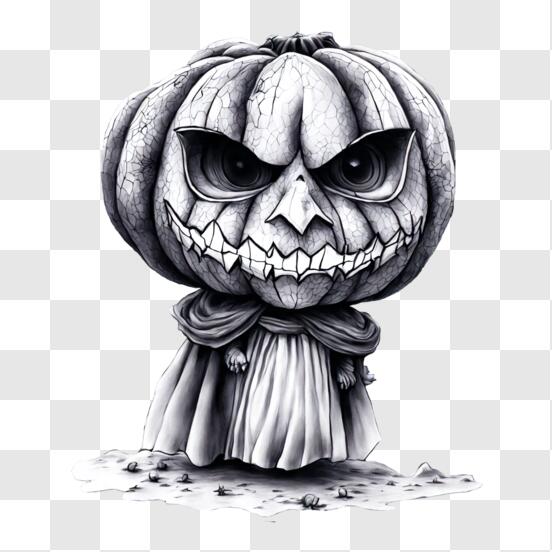 Baixe Desenho de abóbora assustadora para o Halloween PNG - Creative Fabrica