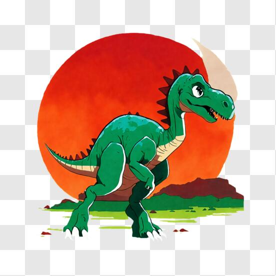 Dinossauro Correndo Colorido