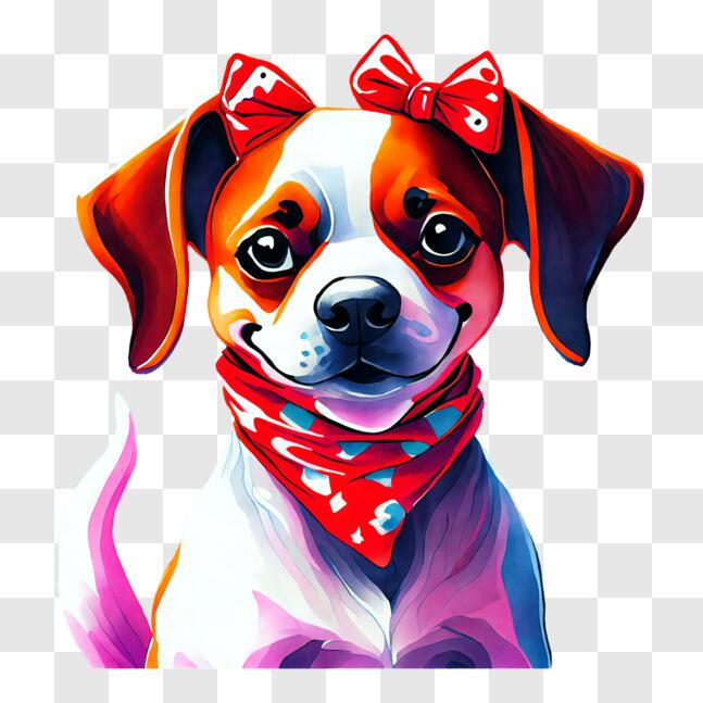 Download Adorable Dog with a Fashionable Twist PNG Online - Creative ...