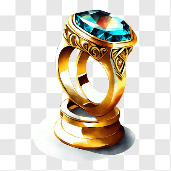 Anel de Ouro com Diamantes em Modelo Xadrez
