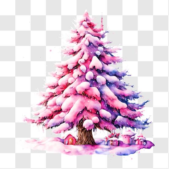 Baixe Decoração de Árvore de Natal Rosa para a Temporada de Festas PNG -  Creative Fabrica