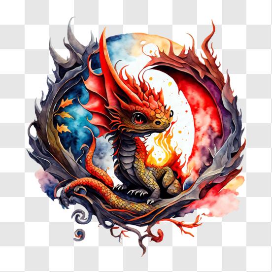 Télécharger Illustration de Personnage de Dragon Imaginaire PNG En Ligne -  Creative Fabrica
