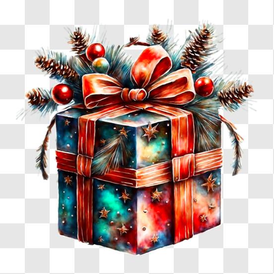 Décorations de Noël, boîte cadeau, sac d'emballage pour sapin de Noël,  décoration de scène, ornements de Noël, grande décoration de Noël (RD2,  taille