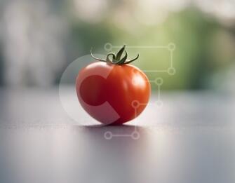 Splendido pomodoro maturo sul tavolo foto stock