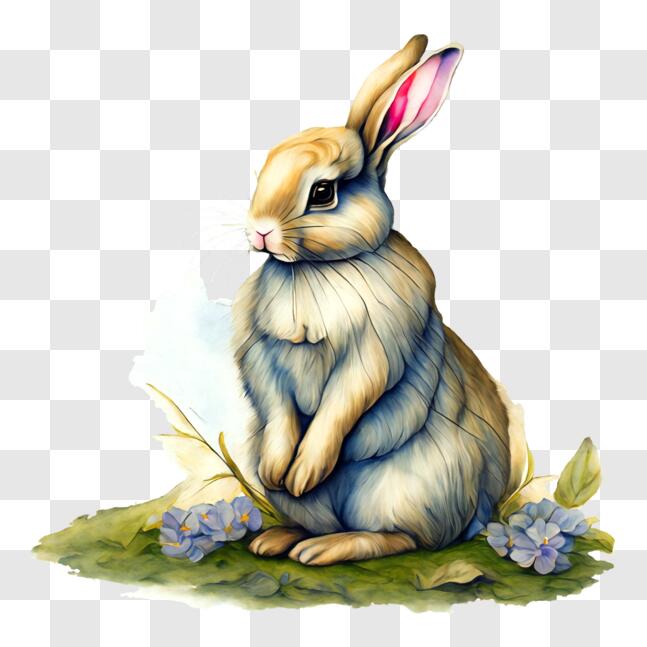 Download Adorable Bunny Rabbit in a Natural Setting PNG Online ...