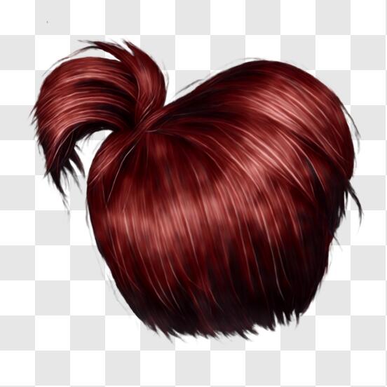cabelo gacha life vermelho