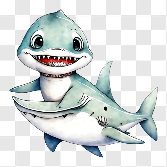 Download Cartoon Sharks - Education and Fun for Kids PNG Online