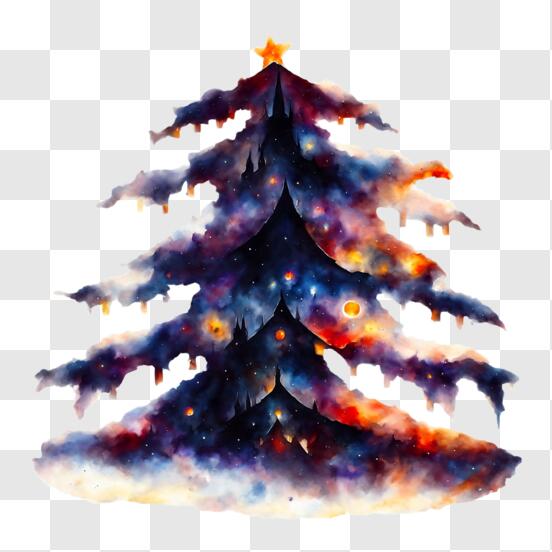 Decoração de árvore especial isométrica de pixel art