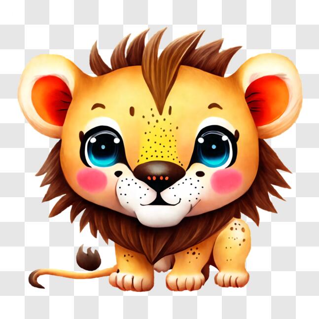 Download Cartoon Lion - Educational Tool for Children PNG Online ...